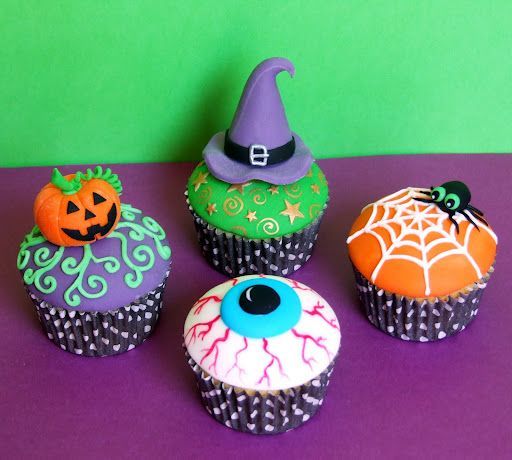 Halloween cupcakes-Lots of work here, but so worth it….