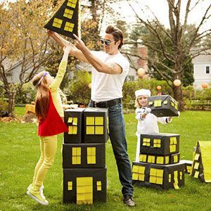 Halloween Game: Build a Haunted House  Have party guests build their own mini ha