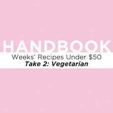 Handbook-Vegetarian Recipes under $50 – shopping list and all!