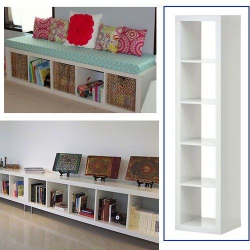 Ikea Expedit Bookcase White Multi-Use ($109.00) #bookcase #shelves #bookshelves
