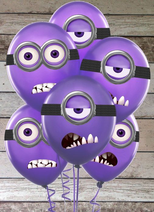 INSTANT DOWNLOAD Despicable Me Evil Minions Goggles Mouths Printable Birthday Pa