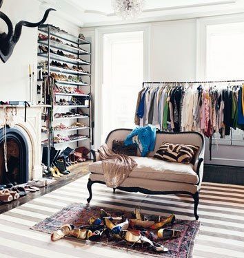 Jenna Lyons dressing room via Domino Magazine