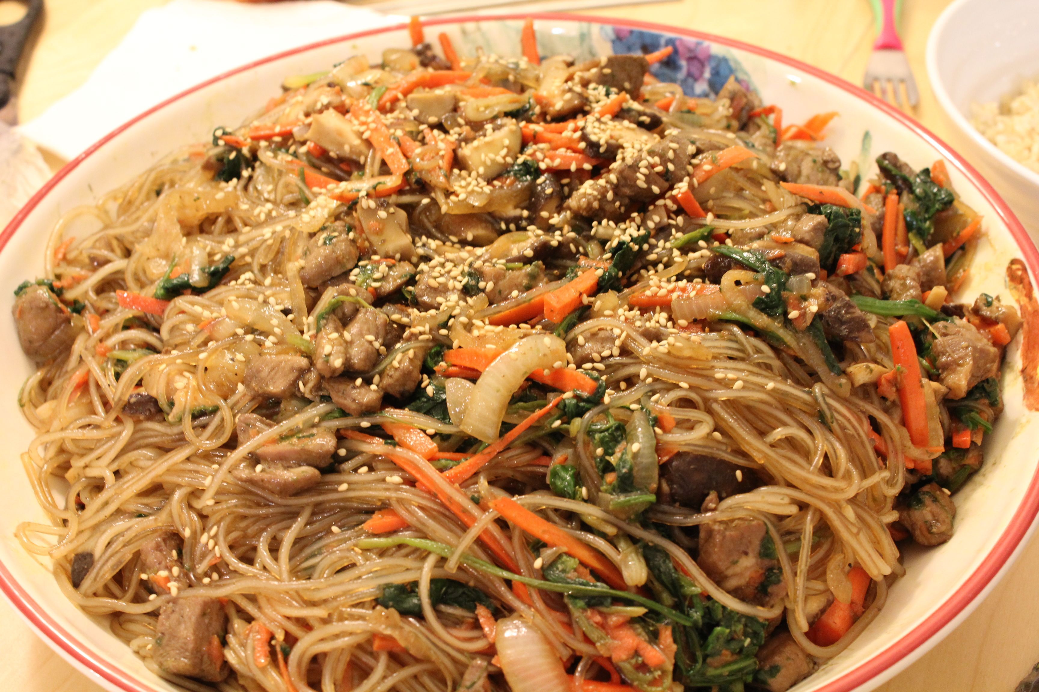 Korean Food: Chap Chae Noodles