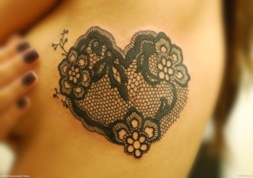 lace heart tattoo- love this!