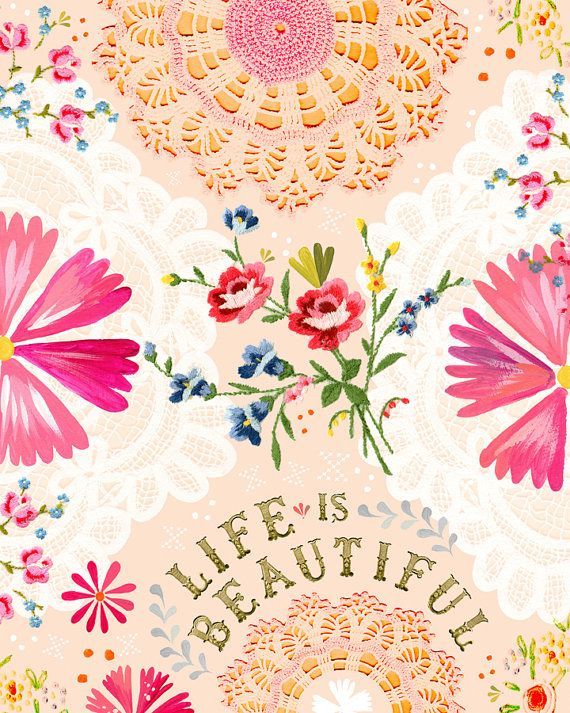 Life is Beautiful by thewheatfield on Etsy, $18.00