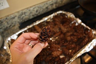 Make your own scented pine cones