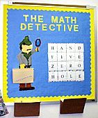 Math detective middle school interactive bulletin board. Convert fractions, perc