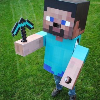 Minecraft Steve Costume diy…omg! Chase will love this