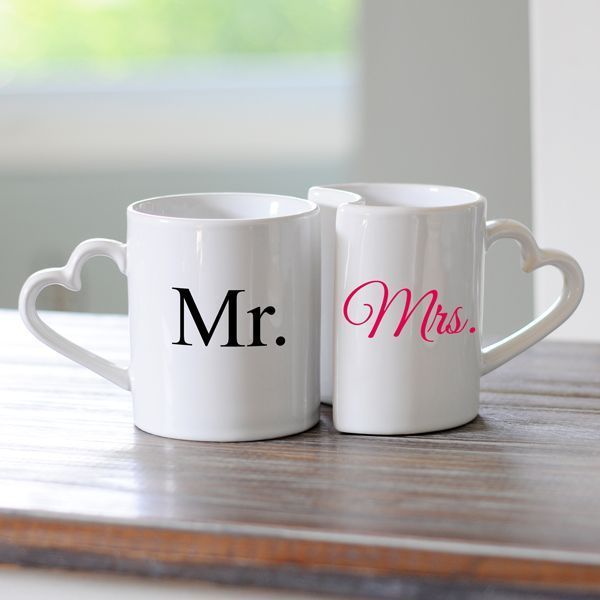 Mr. and Mrs. Coffee Mug Set. I love these mugs they are the cutest.