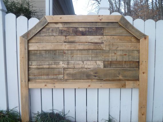 Natural Curved Queen Pallet  headboard via Etsy