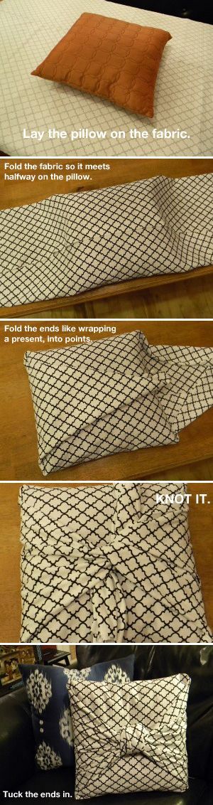 No-Sew Pillow Cover | 31 Insanely Easy And Clever DIY Projects