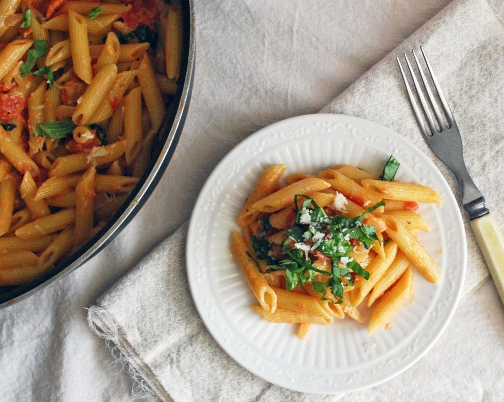 Penne with Vodka Sauce (September – delicious!)