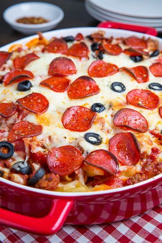 Pepperoni Pizza Casserole—sounds easy and family friendlyIngredients  12 ounce