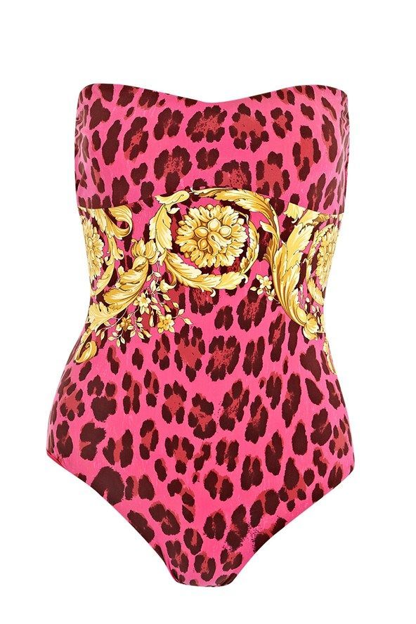 Pink Leopard Print Bathing Suit (Versace)