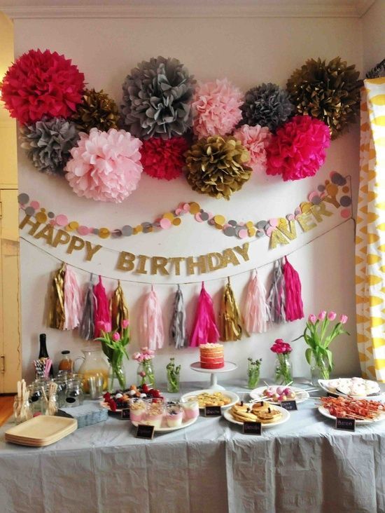 Really cute birthday party backdrop!