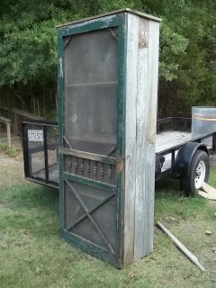 Rhondas Little House In Arkansas: Pantry made with an old screen door