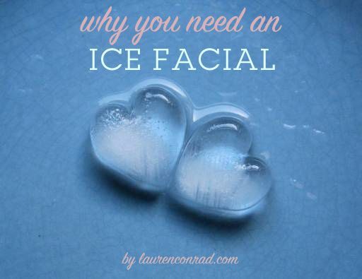 running an ice cube over your face has a lot of benefits for your skin. gives yo