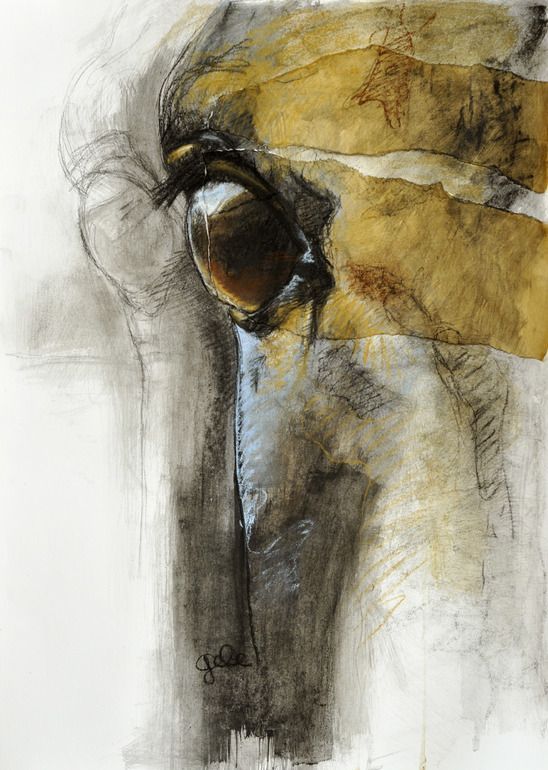 Saatchi Online Artist: Benedicte Gele; Pastel, 2010, Drawing Regard XIV.  Origin