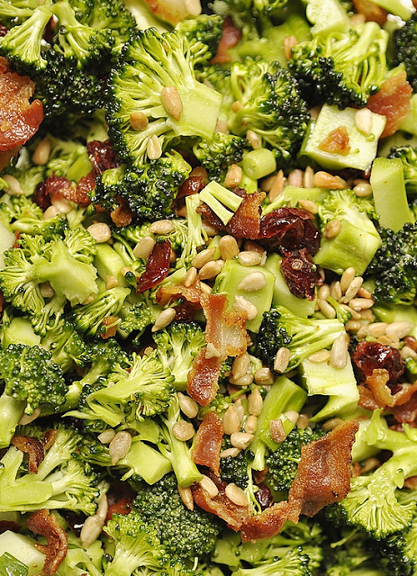 Scrumpdillyicious: Broccoli Salad with Bacon  Dried Cranberries
