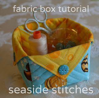 Seaside Stitches: Fabric Box Tutorial