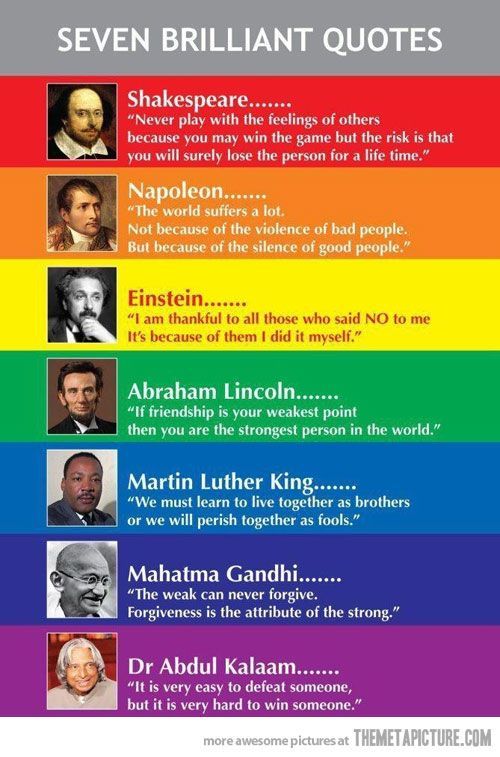 Seven Brilliant Quotes