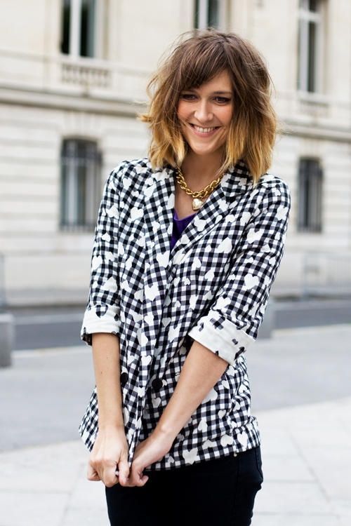 Short ombre hair with layers  soft bangs– although I would like a less messy ve