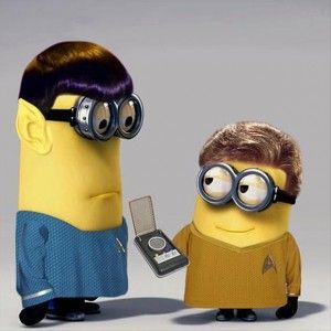 Star Trek minions. Both funny and weird!