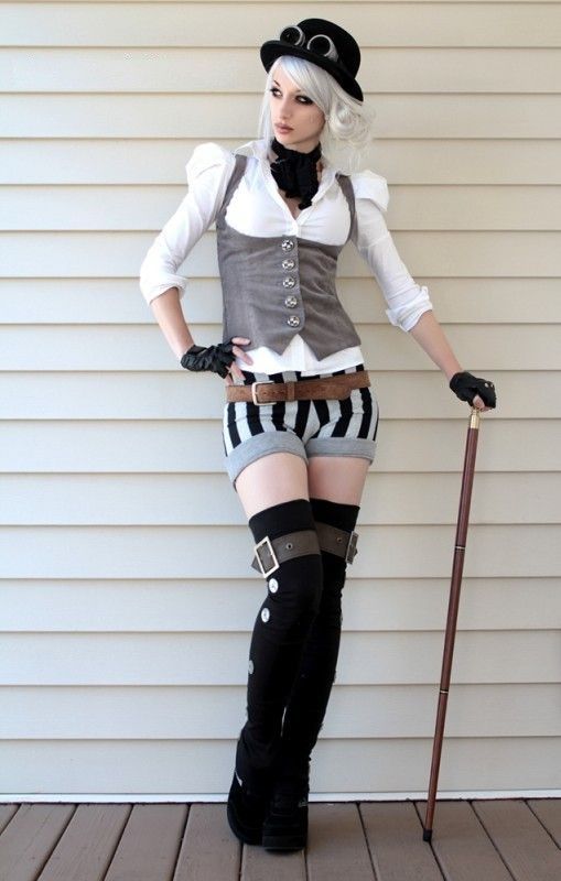 Steampunk fashion! This is really cute actually, wouldnt be able to afford to ch