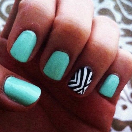 Teal, black, and white.