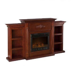 Tennyson Electric Fireplace w/ Bookcases