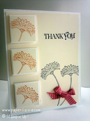 Thank You Card – Stampin Up All Occasion Hand Stamped Greeting Card