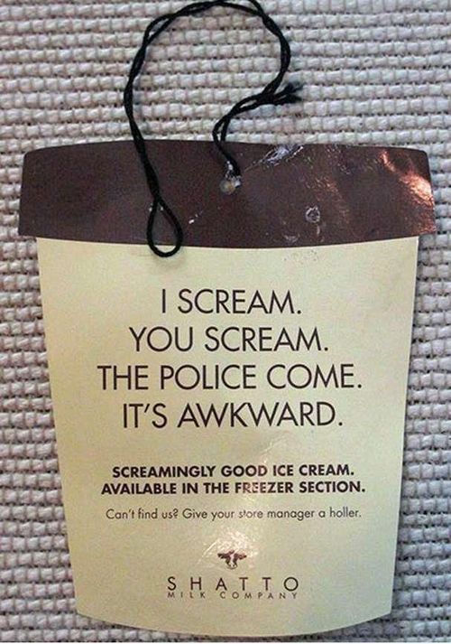 This would be a funny invite to an ice cream social.