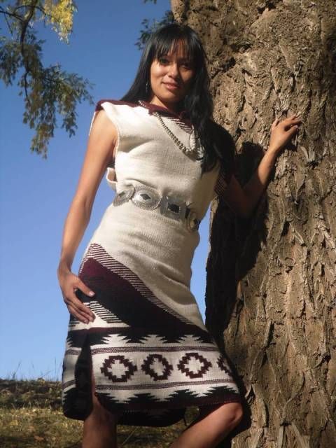 Traditional Navajo Wool Dress by: Genevieve Hardy
