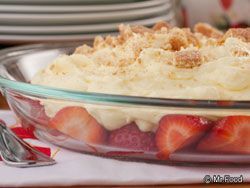 Upside-Down Strawberry Cheesecake #Dessert #Recipe