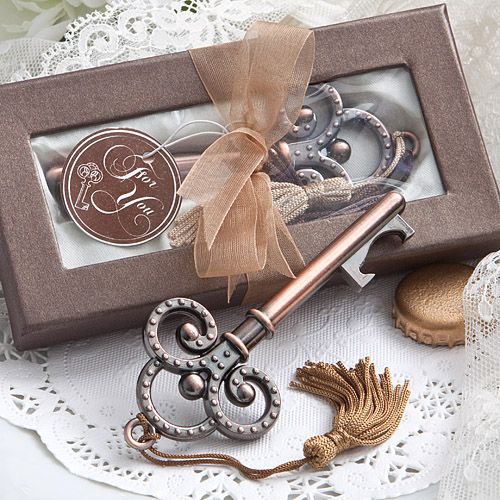 Vintage Skeleton Key Bottle Opener. This is the cutest wedding favor I need this