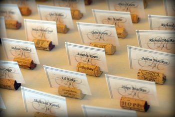 Wine cork placecard holders