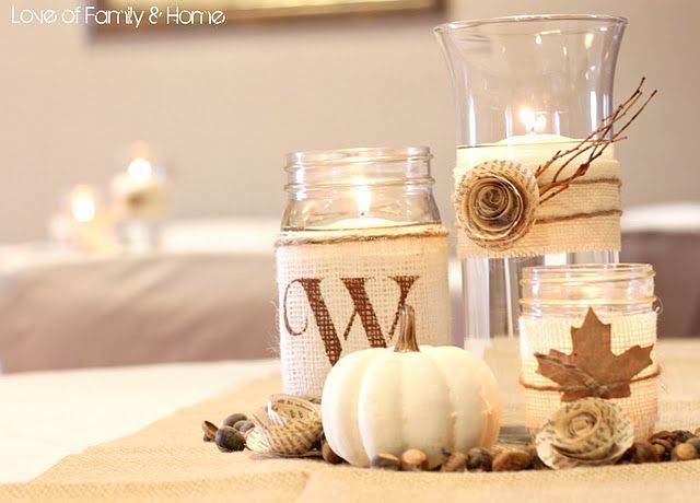 All of these would be simple and relativly cheap to make.  Rustic, Chic Fall Wed