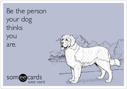 Be the person your dog thinks you are.