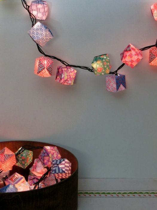 beautiful origami paper lanterns – it uses an easy origami blow up box my dad us