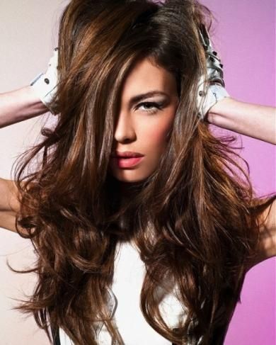 Brunette Hair Color with Highlights