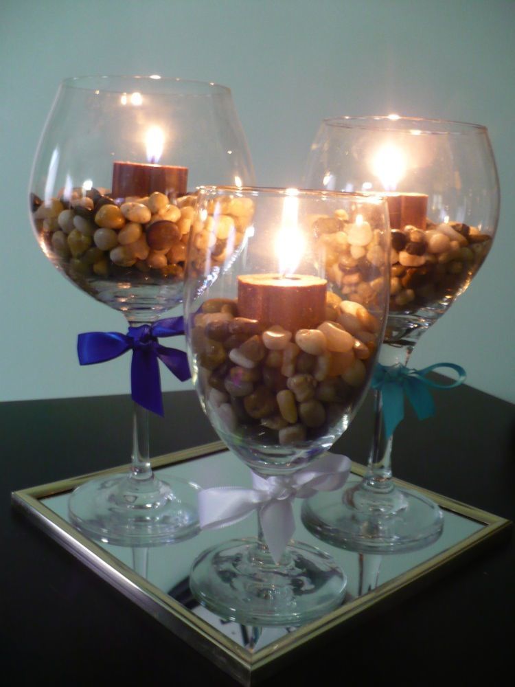 candles and rocks wine glass and more ideas