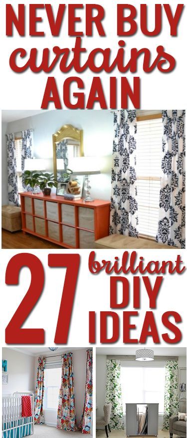 Creative ideas to make your own curtains AND curtain rods! SO many inspiring ide