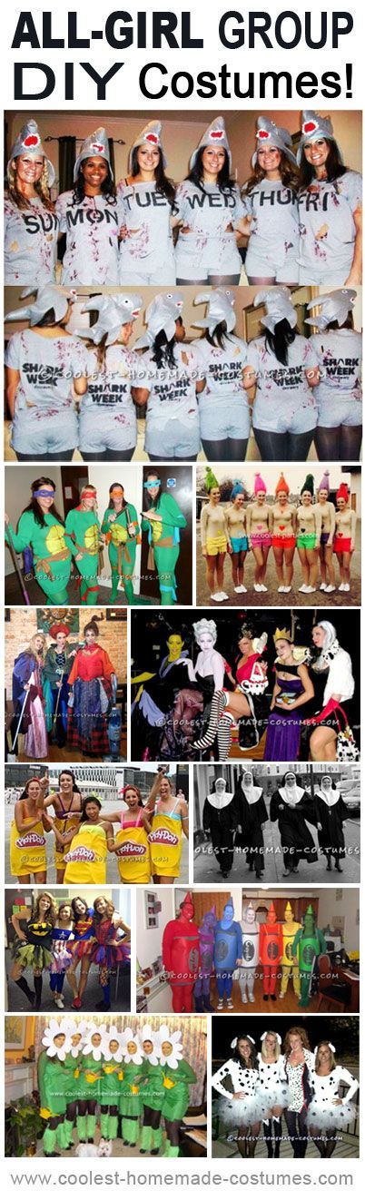 DIY All-Girl Group Costumes (great for those girls who prefer original and funny