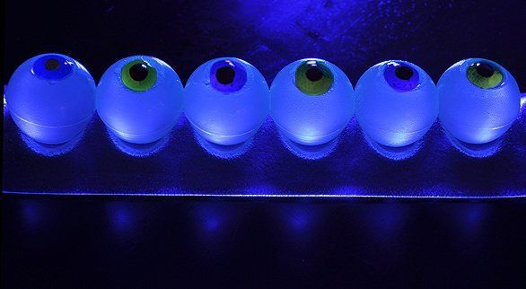 Glow-in-the-Dark Eyeball Jelly Shots – modify to whipped cream vodka shots with