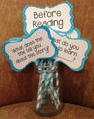 Guided Reading Question Cards: Questions to ask BEFORE, DURING, & AFTER reading.