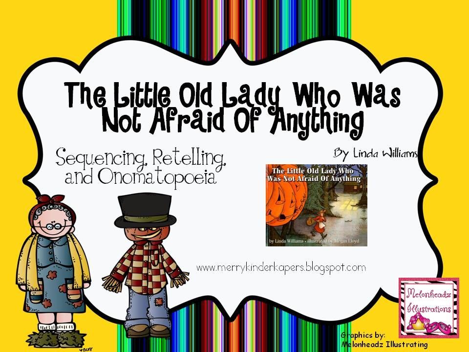 Kinder Kapers: Halloween and Onomatopoeia Freebie, The Little Old Lady Who Was N