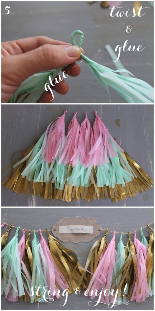 DIY: Confetti System Inspired Tissue Paper Tassel Garland