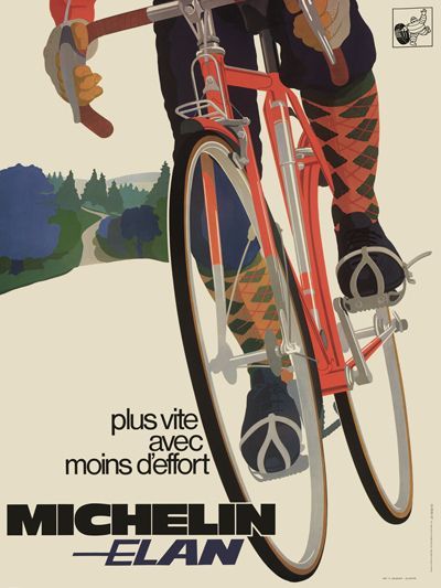 Michelin Elan Vintage Bicycle Poster    NAME: Michelin Elan  ARTIST: Anonymous