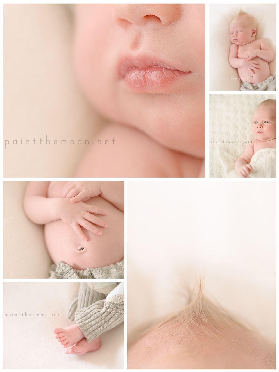 Newborn Baby Photography | Soft, Indoor, Natural Light | Paint the Moon Photosho