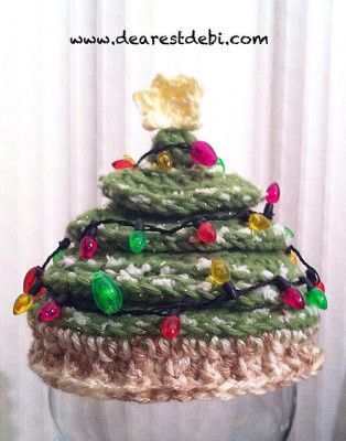 Newborn Christmas Tree Crochet Hat Crochet – Dearest Debi Patterns